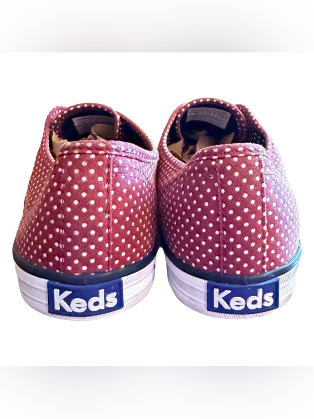 Keds Champion Red Polka Dot Slip-On Sneakers Women’s Size 9 Canvas - Picture 3 of 13
